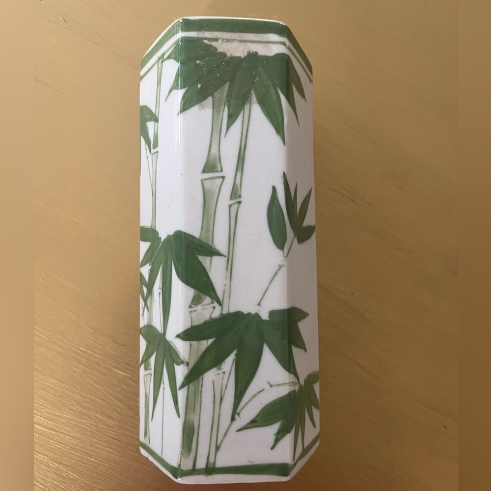 Panda Garden Bamboo Print Ceramic Vase